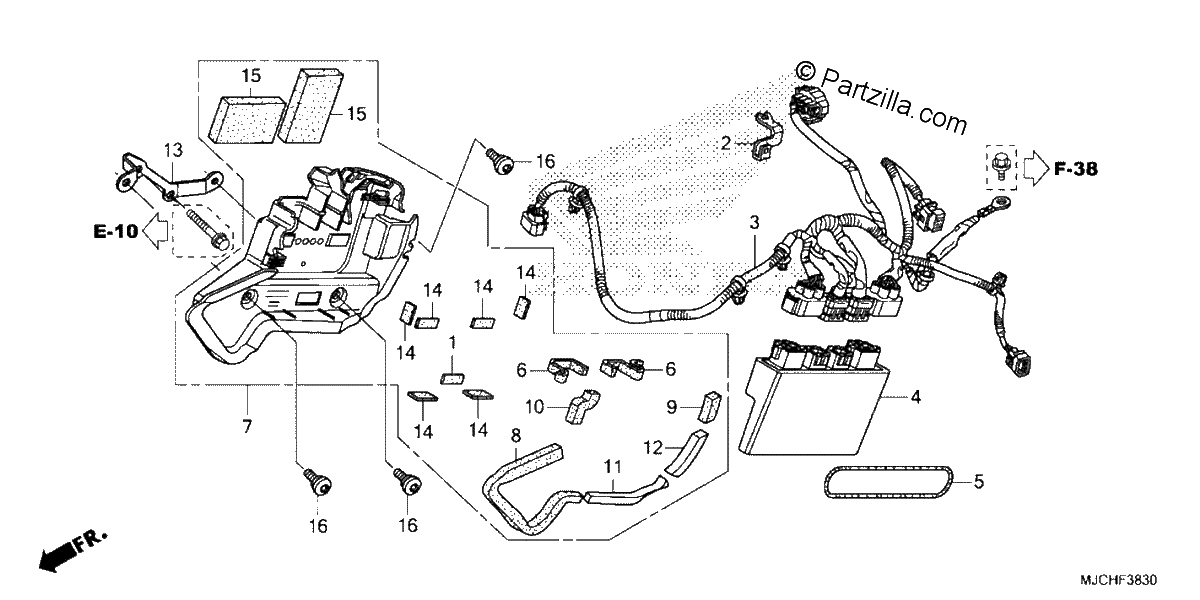 Diagrama de ABS CONTROL UNIT CBR600RA