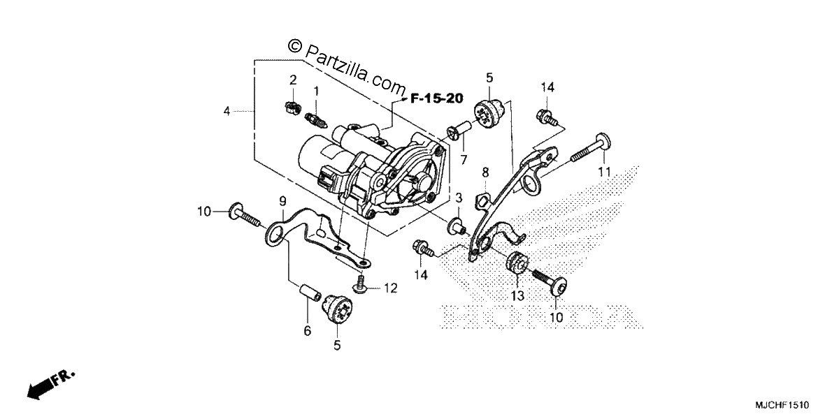 Diagrama de REAR POWER UNIT CBR600RA