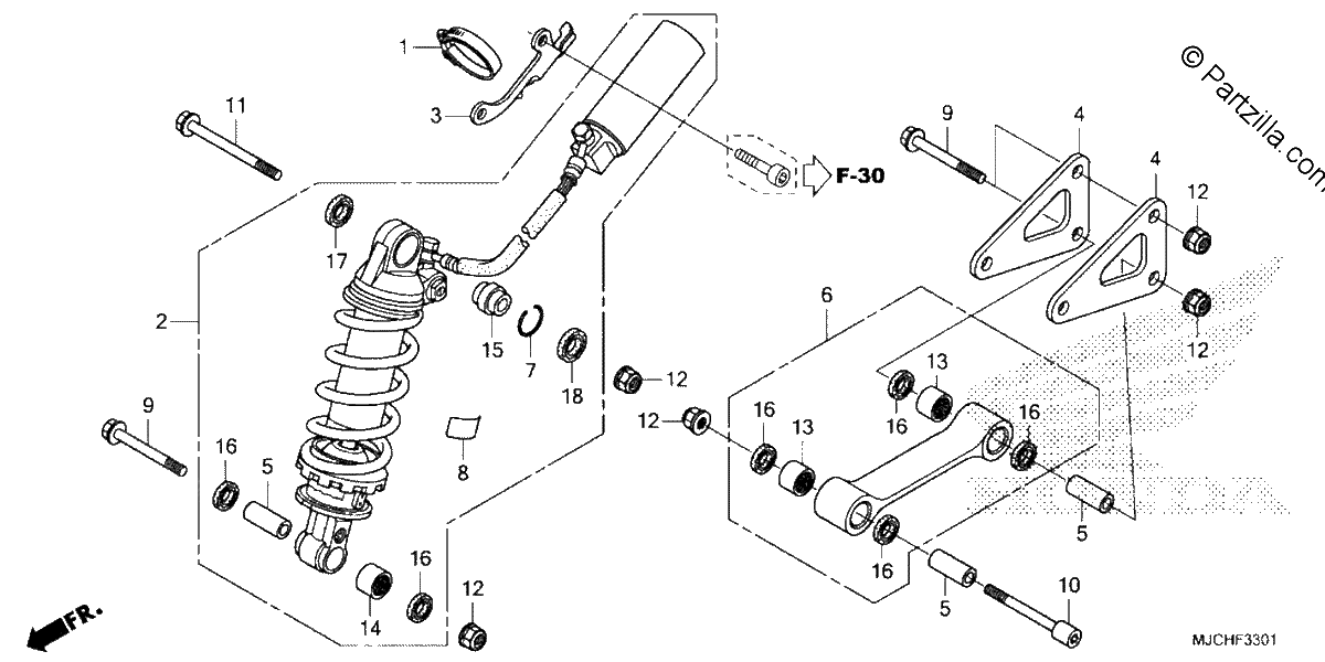 Diagrama de REAR SHOCK ABSORBER 2