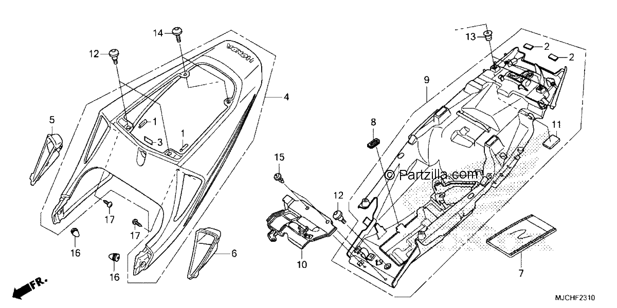 Diagrama de SEAT COWL