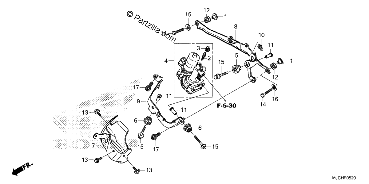 Diagrama de FRONT POWER UNIT CBR600RA