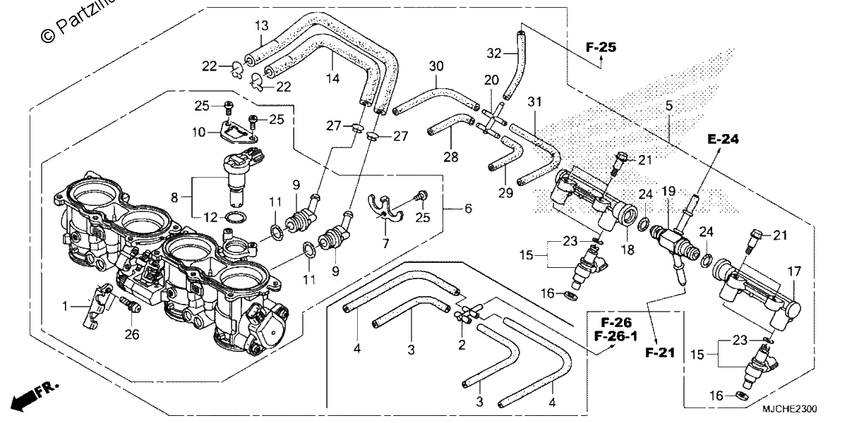 Diagrama de THROTTLE BODY