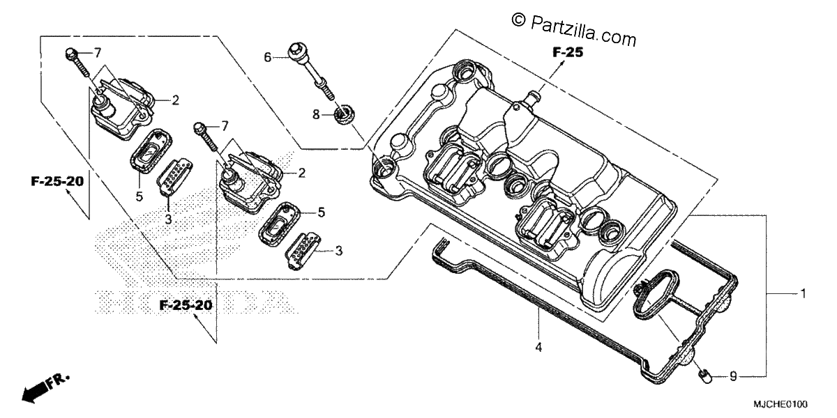 Diagrama de CYLINDER HEAD COVER