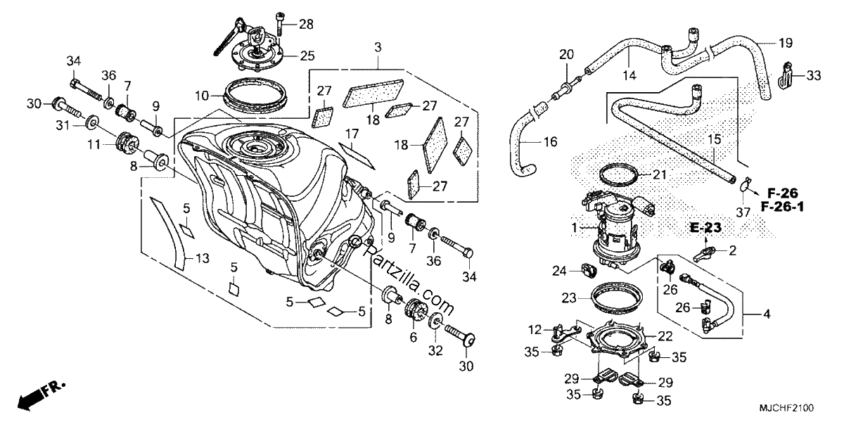 Diagrama de FUEL TANK FUEL PUMP