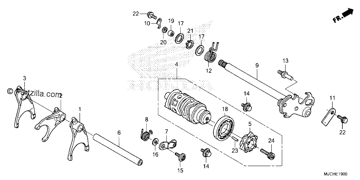 Diagrama de GEARSHIFT DRUM