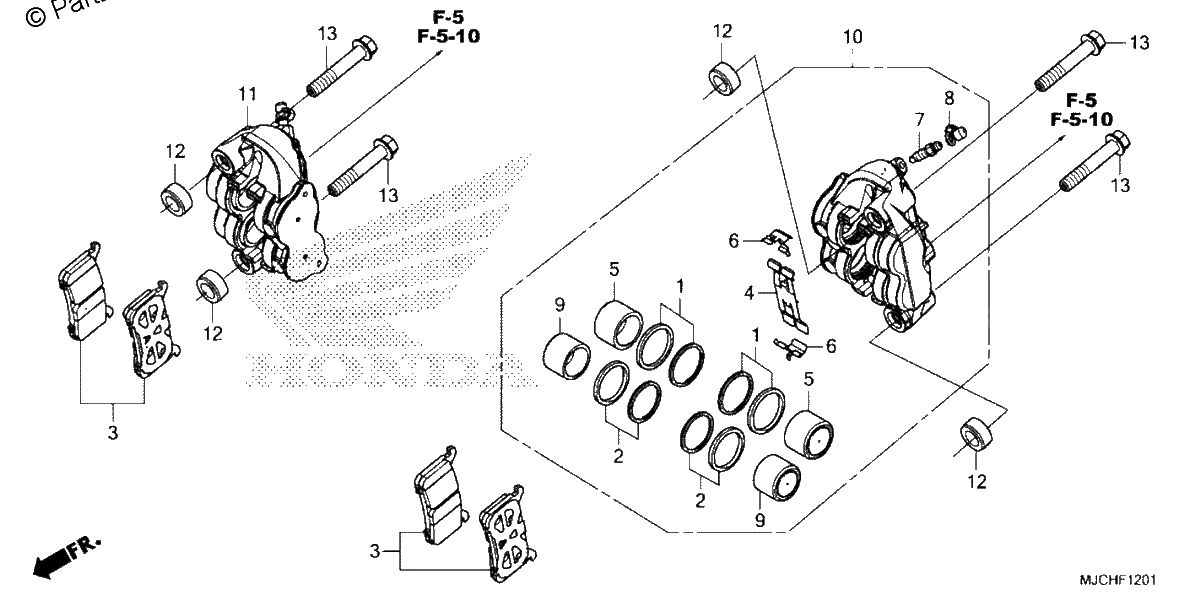 Diagrama de FRONT BRAKE CALIPER 2