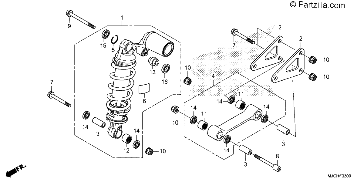 Diagrama de REAR SHOCK ABSORBER 1
