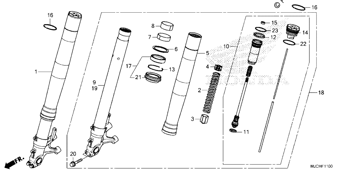 Diagrama de FRONT FORK