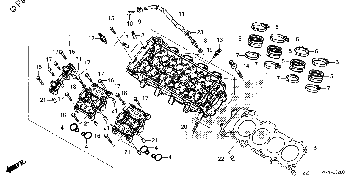 Diagrama de CYLINDER HEAD