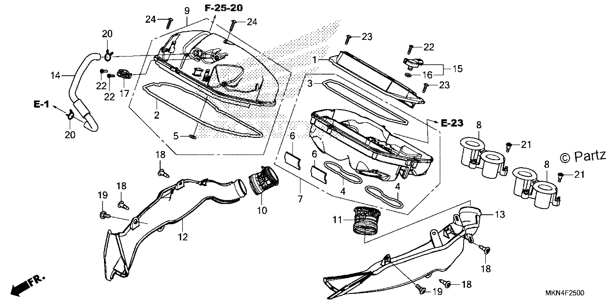 Diagrama de AIR CLEANER