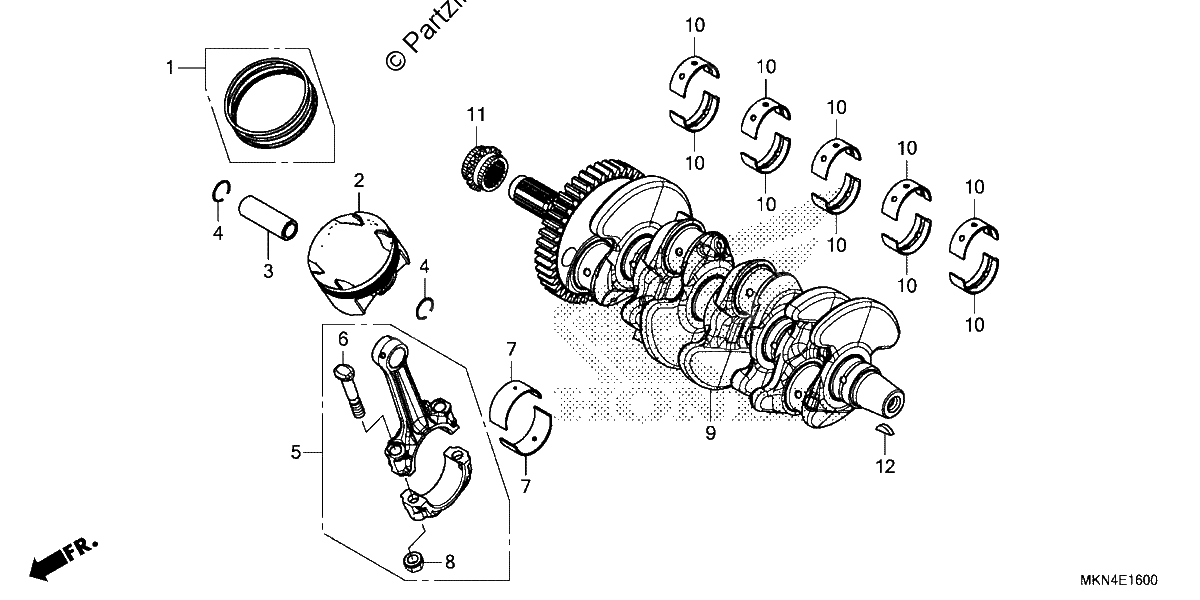Diagrama de CRANKSHAFT PISTON