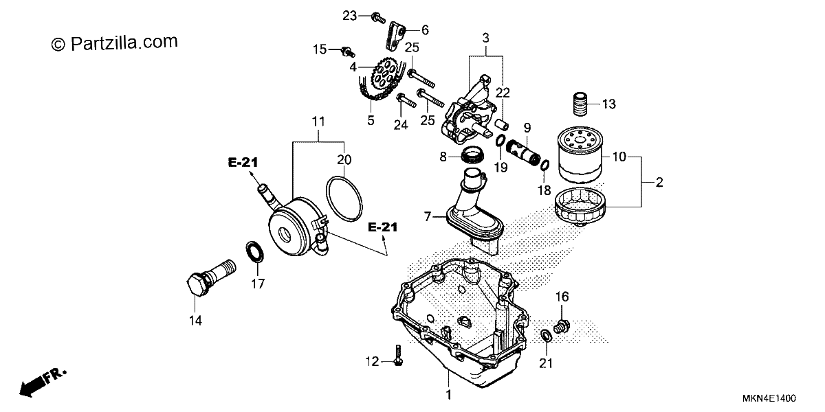 Diagrama de OIL PAN OIL PUMP