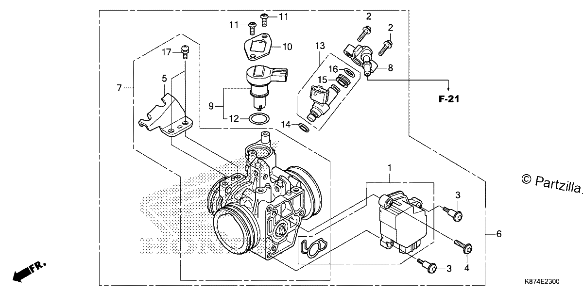 Diagrama de THROTTLE BODY