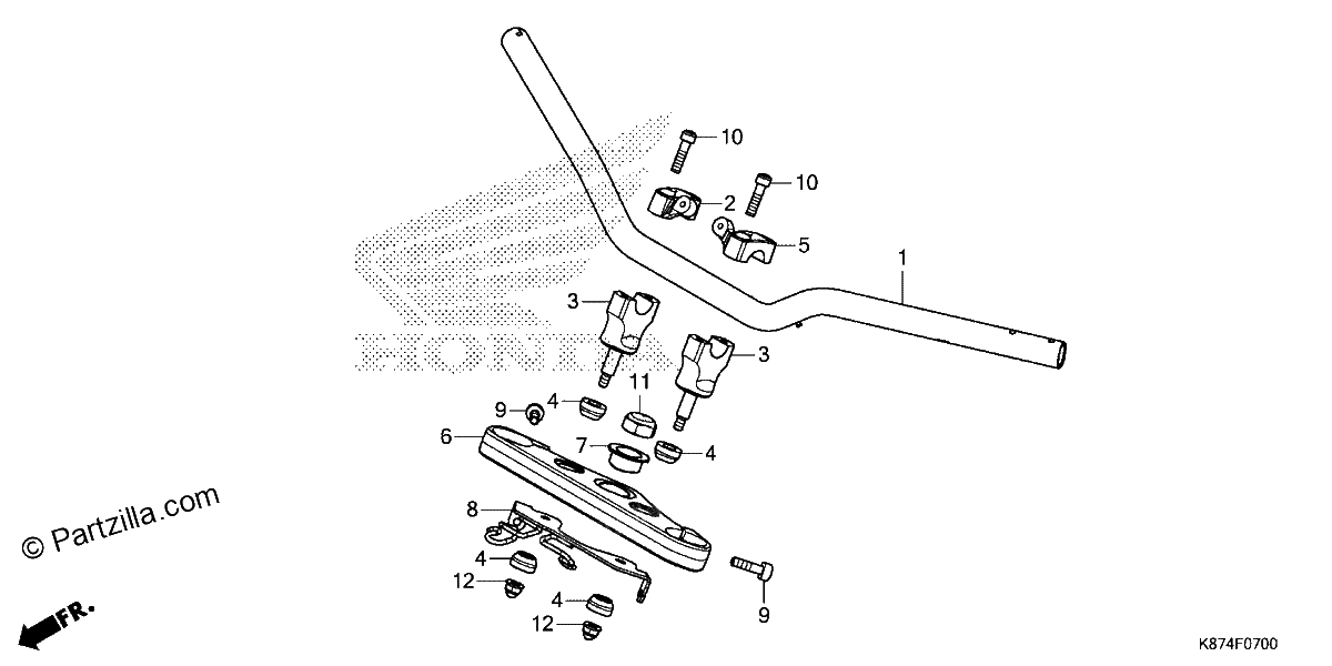 Diagrama de HANDLEBAR TOP BRIDGE