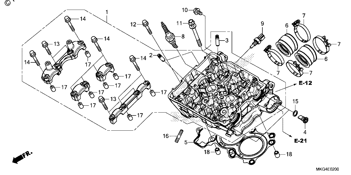 Diagrama de CYLINDER HEAD