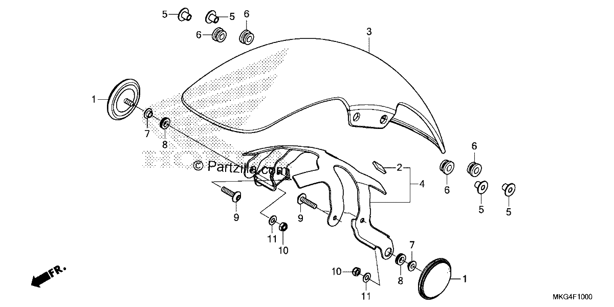 Diagrama de FRONT FENDER