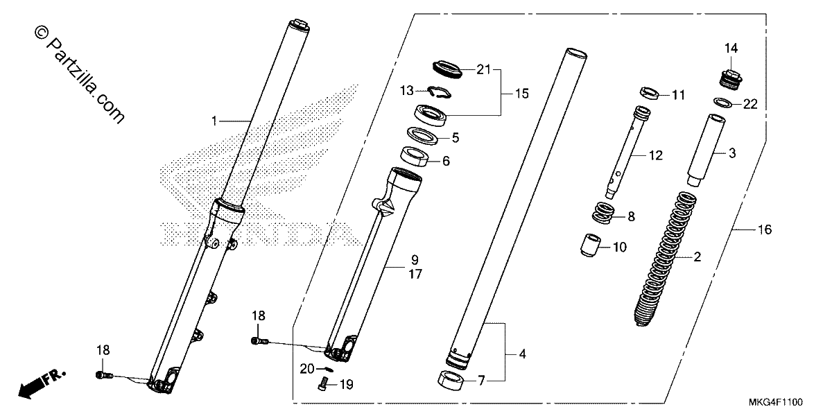 Diagrama de FRONT FORK