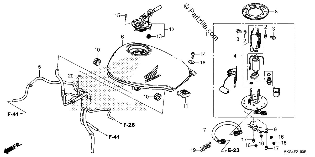 Diagrama de FUEL TANK FUEL PUMP