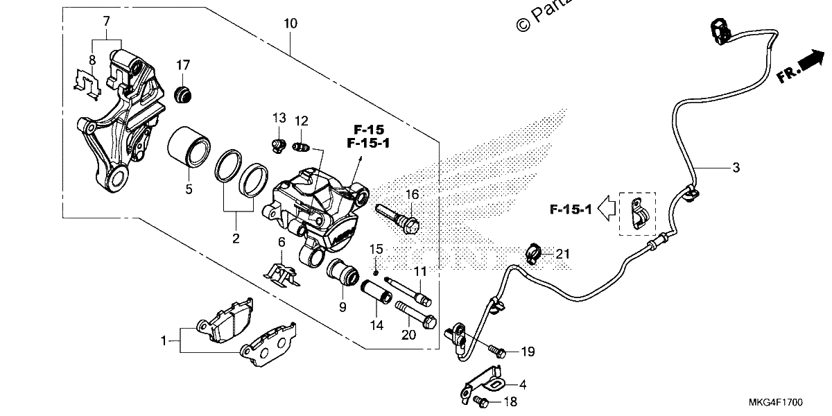Diagrama de REAR BRAKE CALIPER