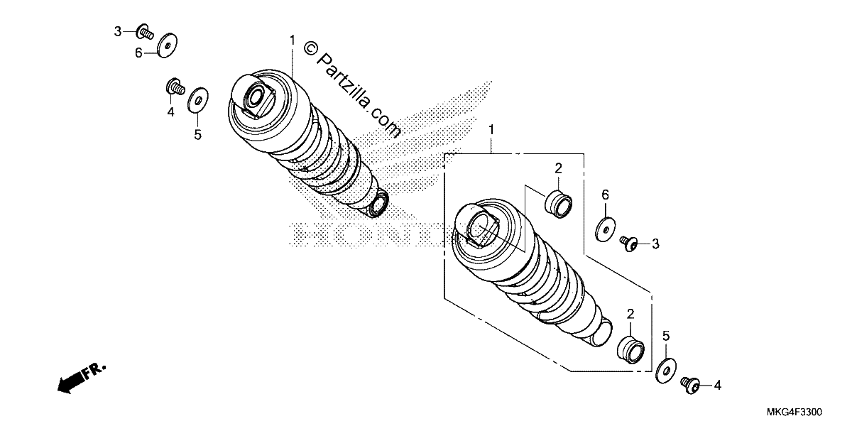 Diagrama de REAR SHOCK ABSORBER