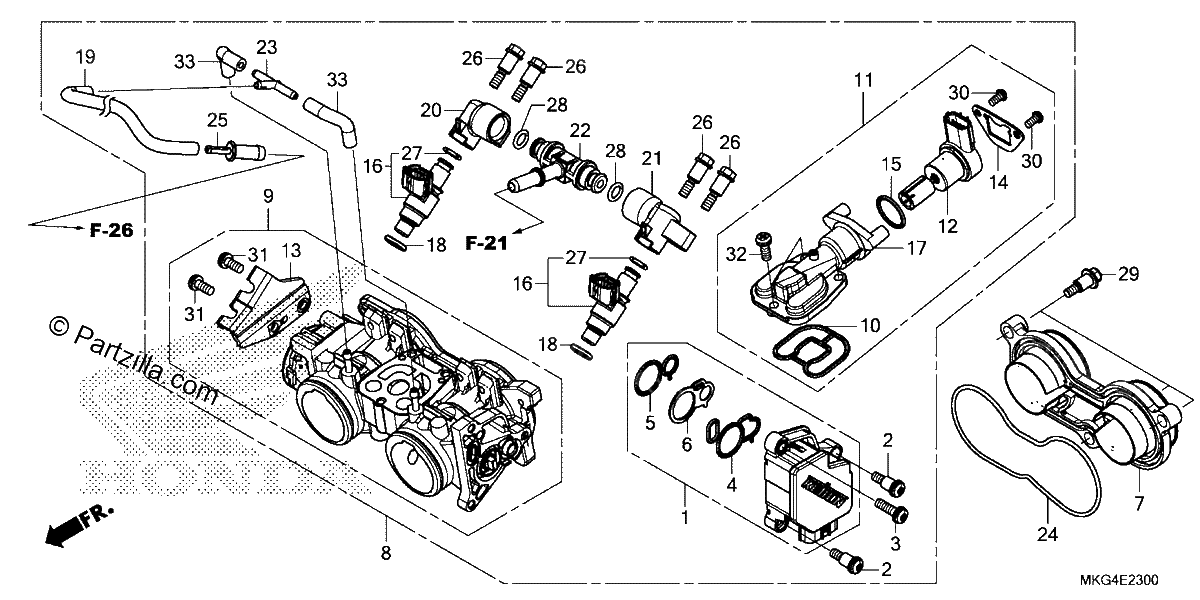 Diagrama de THROTTLE BODY