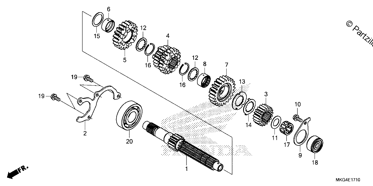 Diagrama de TRANSMISSION MAINSHAFT