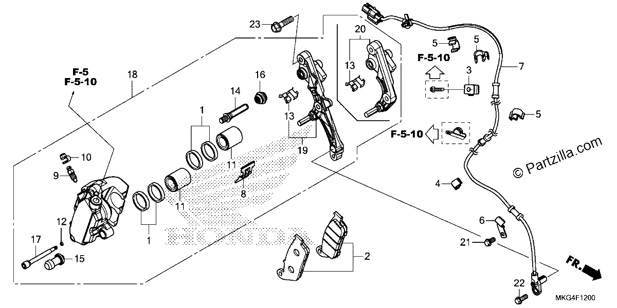 Diagrama de FRONT BRAKE CALIPER