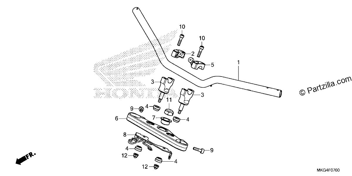 Diagrama de HANDLEBAR TOP BRIDGE