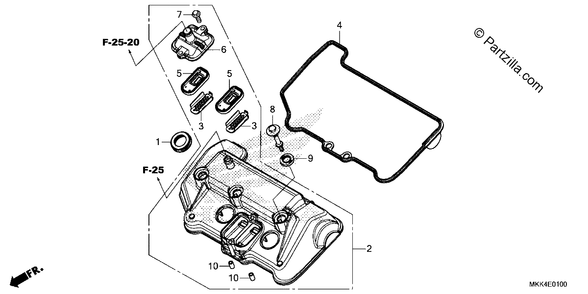 Diagrama de CYLINDER HEAD COVER
