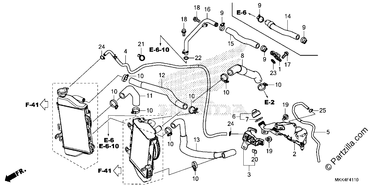 Diagrama de RADIATOR HOSE WATER PIPE