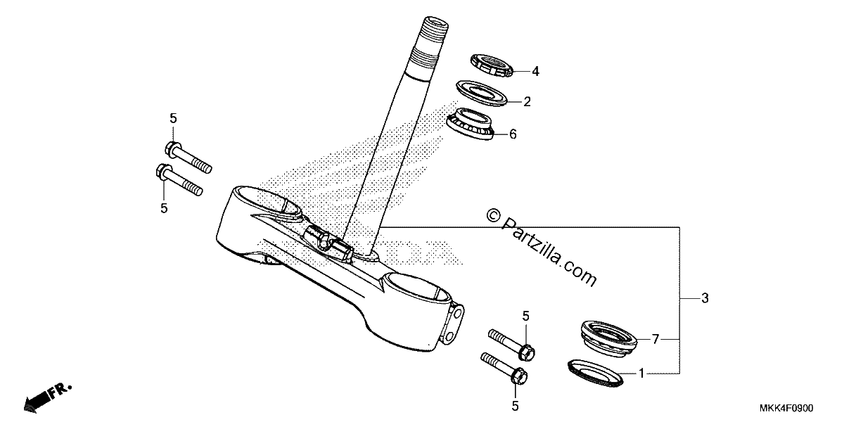 Diagrama de STEERING STEM