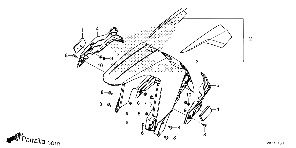 Diagrama de FRONT FENDER