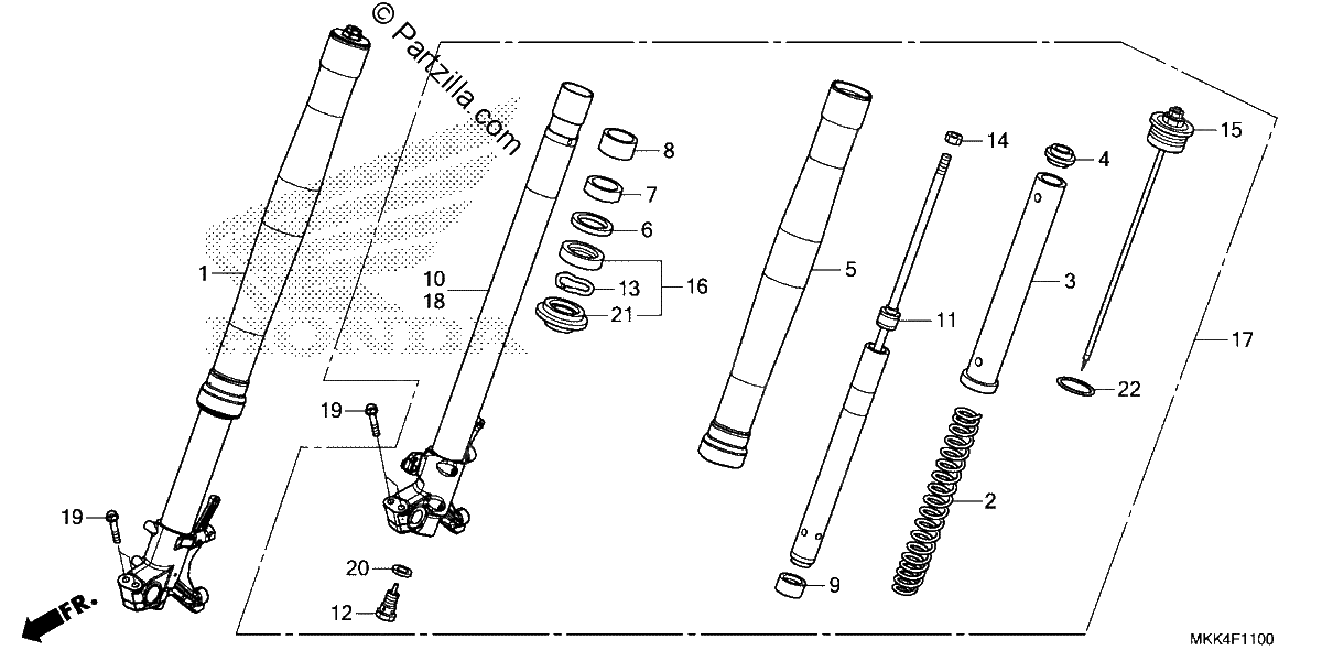 Diagrama de FRONT FORK