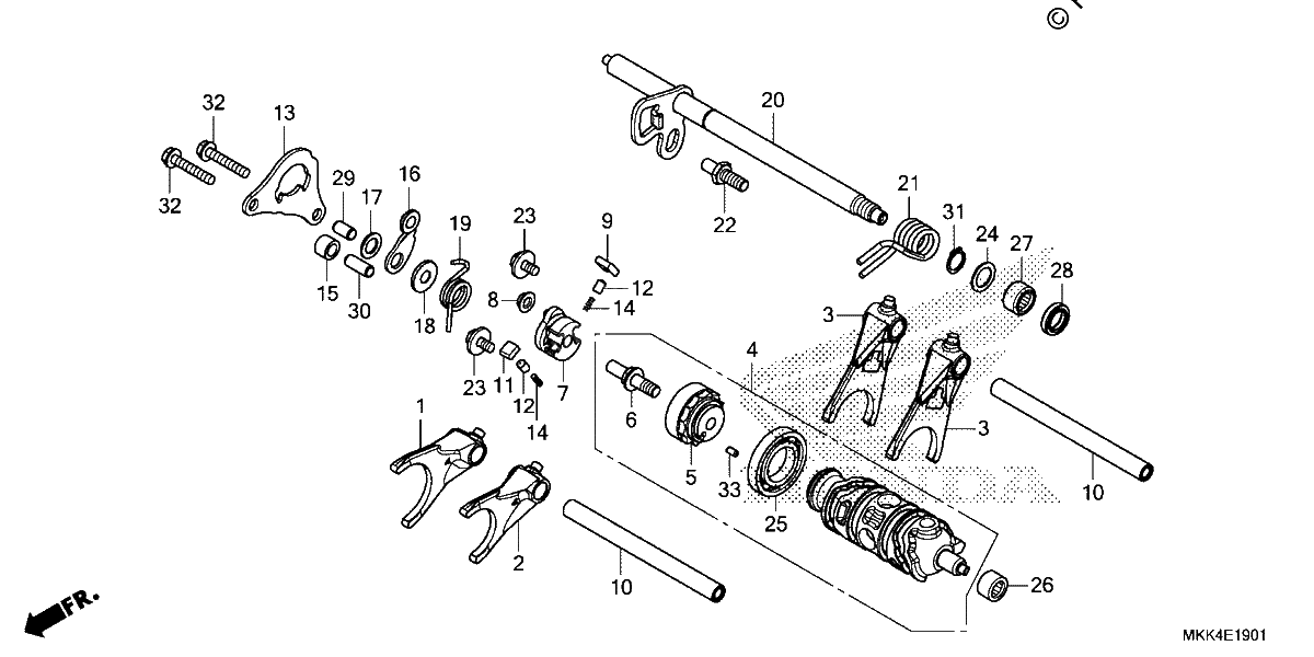 Diagrama de GEARSHIFT DRUM 2