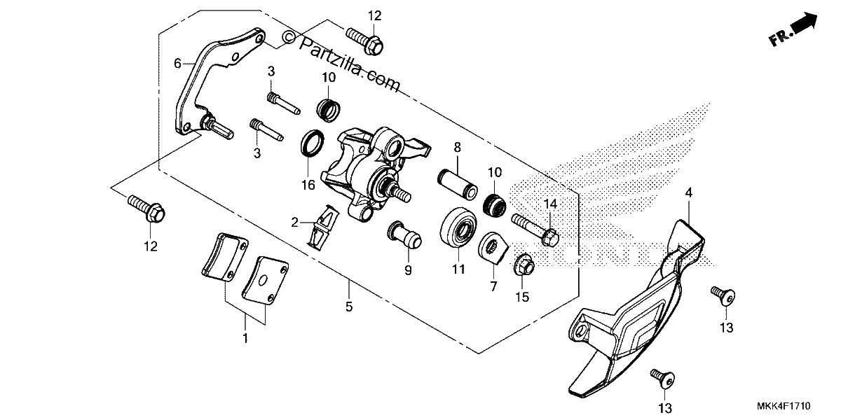Diagrama de PARKING BRAKE CALIPER