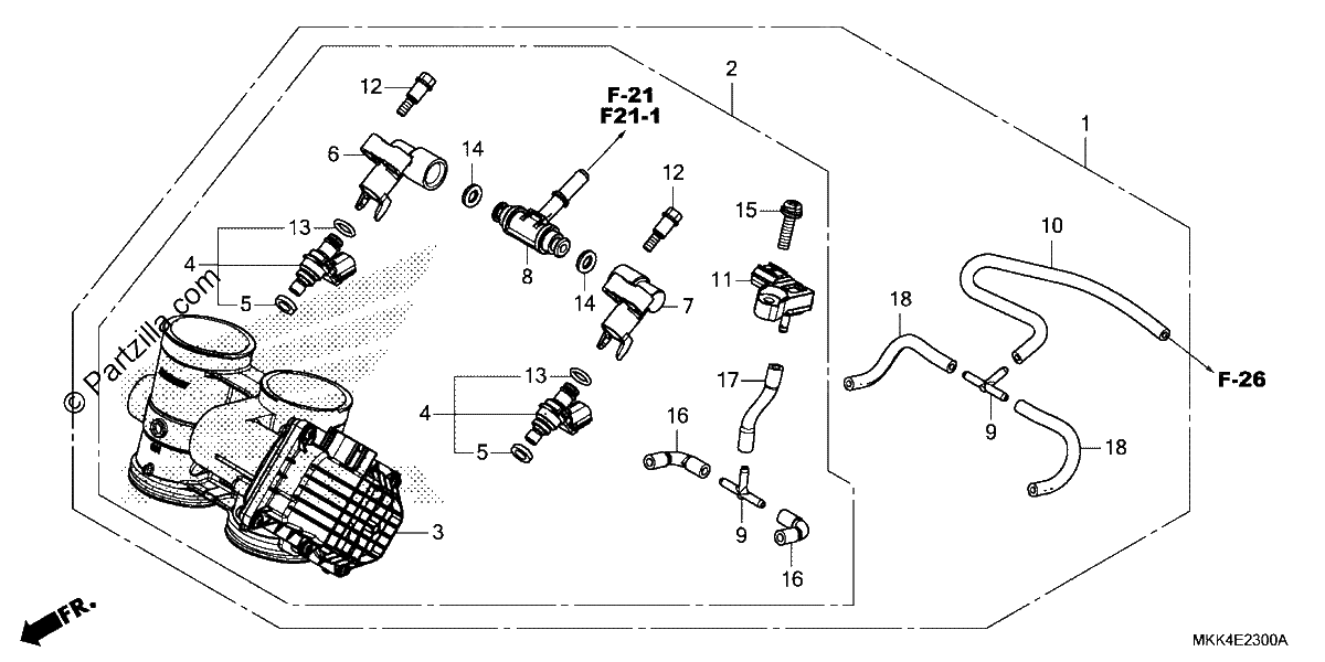 Diagrama de THROTTLE BODY