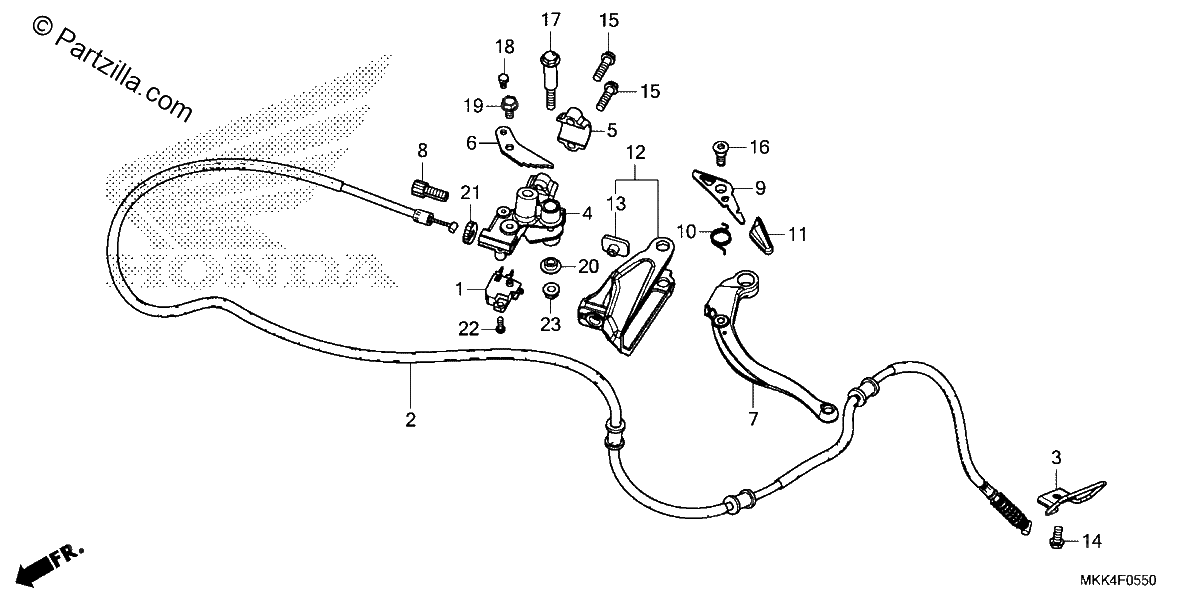 Diagrama de PARKING BRAKE LEVER