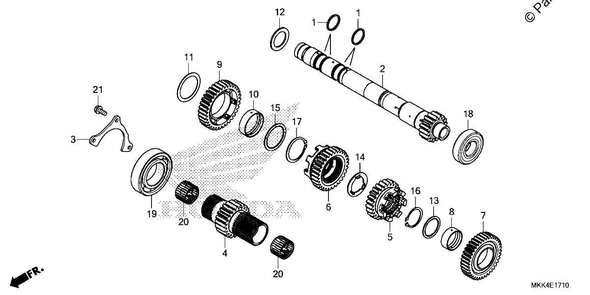 Diagrama de TRANSMISSION MAINSHAFT