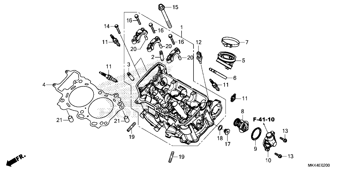 Diagrama de CYLINDER HEAD