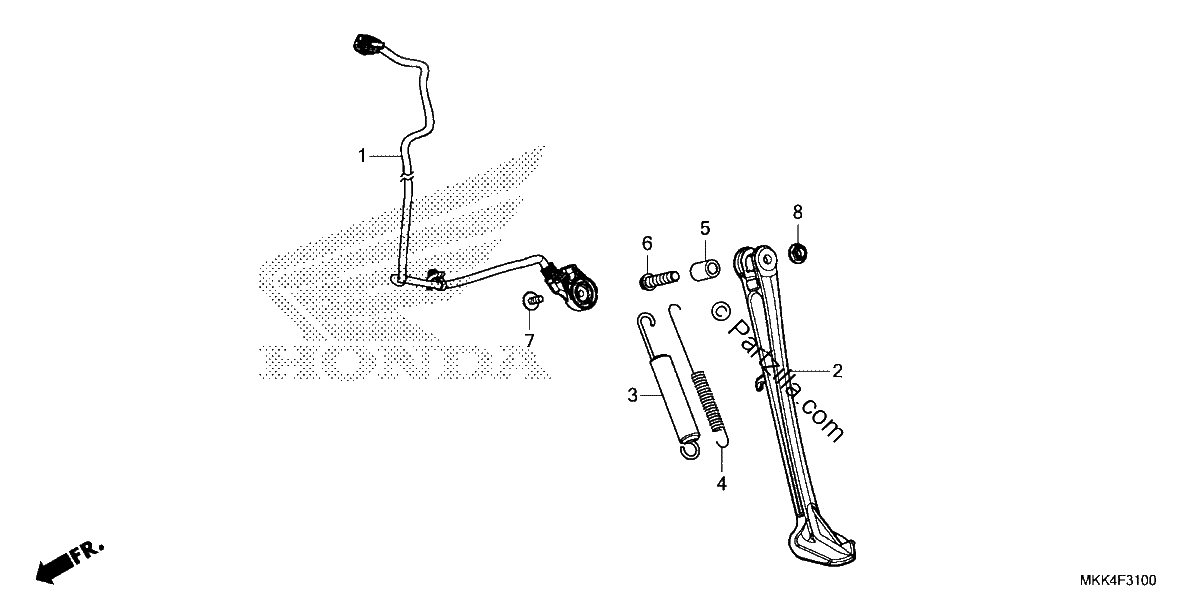 Diagrama de SIDE STAND