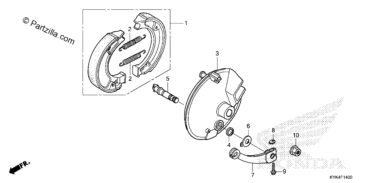Diagrama de FRONT BRAKE PANEL