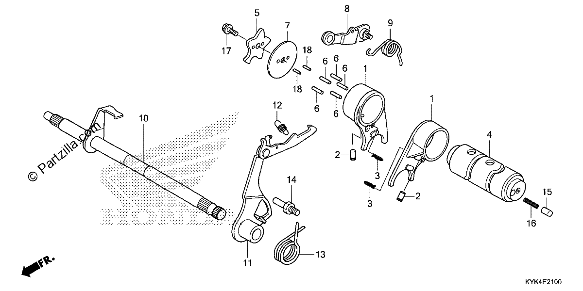 Diagrama de GEARSHIFT DRUM