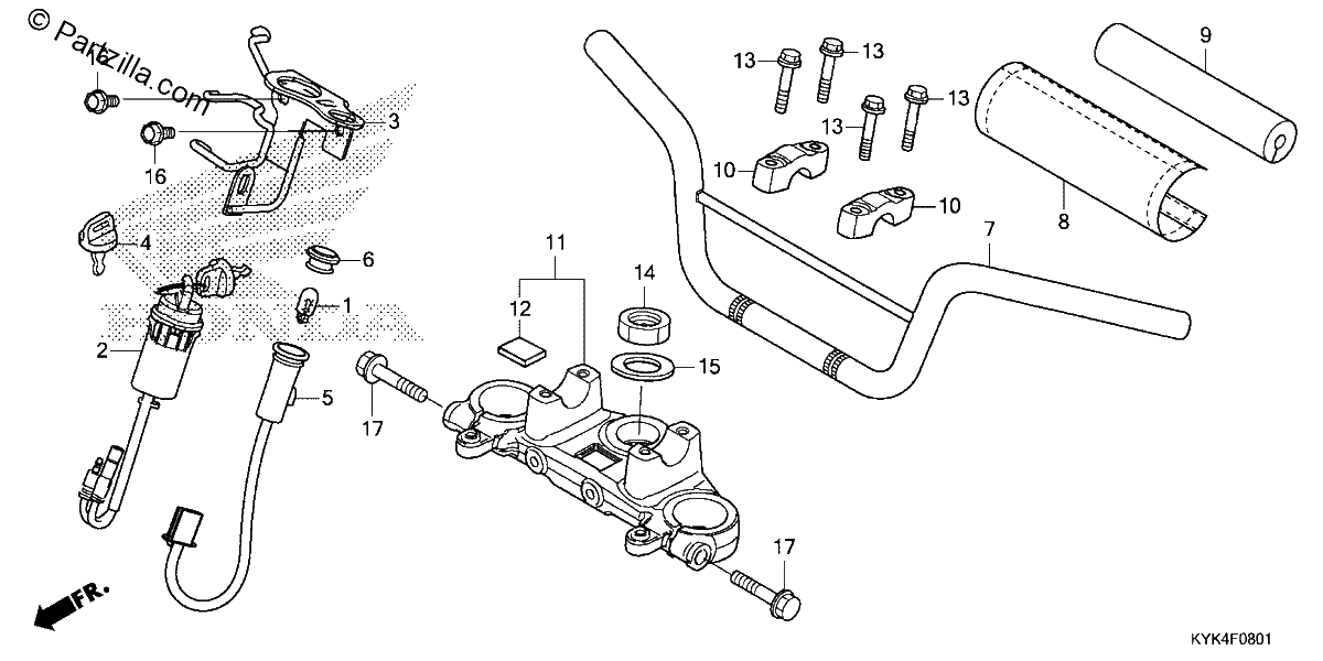 Diagrama de HANDLEBAR TOP BRIDGE 2