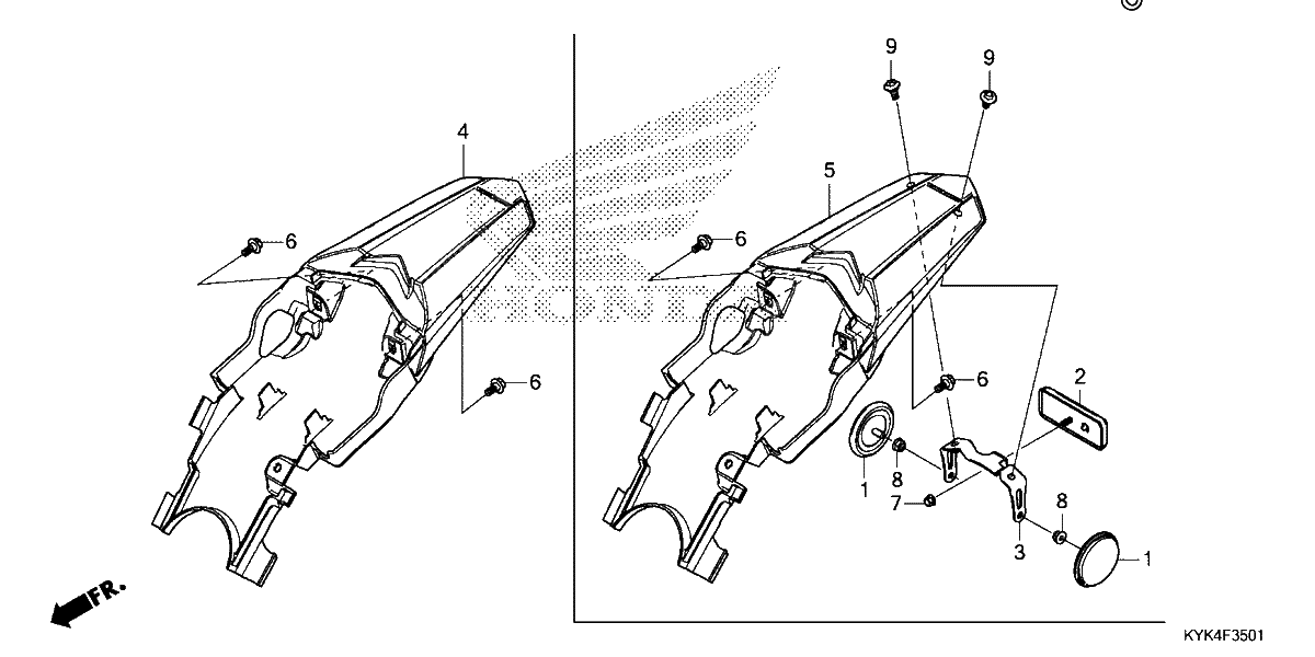 Diagrama de REAR FENDER 2