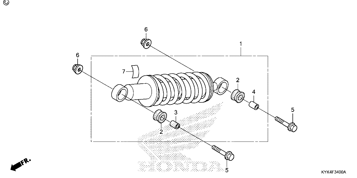 Diagrama de REAR SHOCK ABSORBER