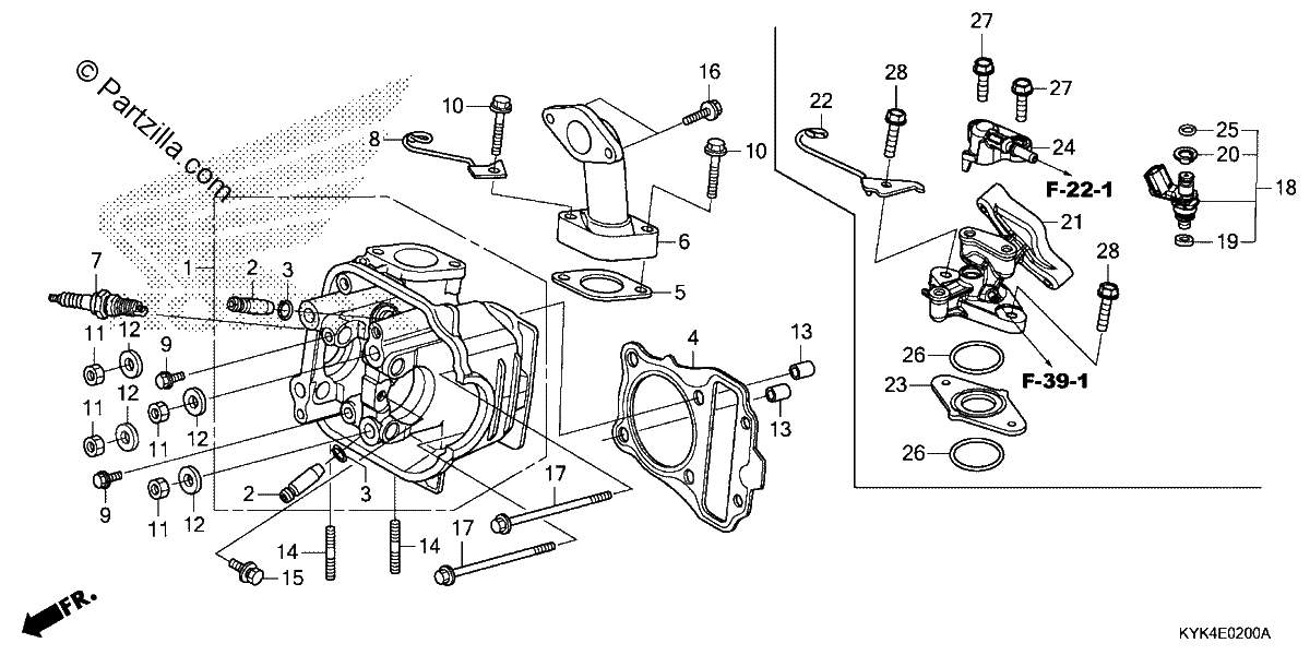 Diagrama de CYLINDER HEAD