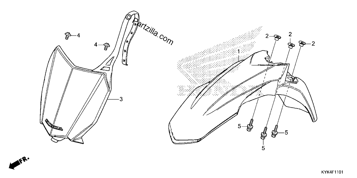 Diagrama de FRONT FENDER 2