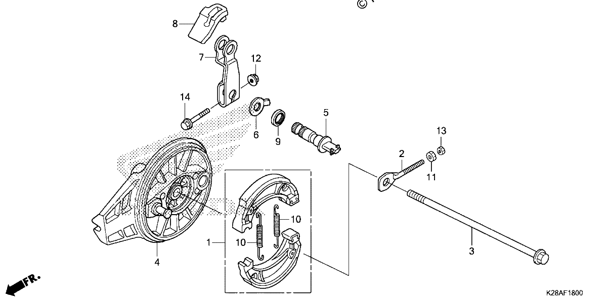 Diagrama de REAR BRAKE PANEL