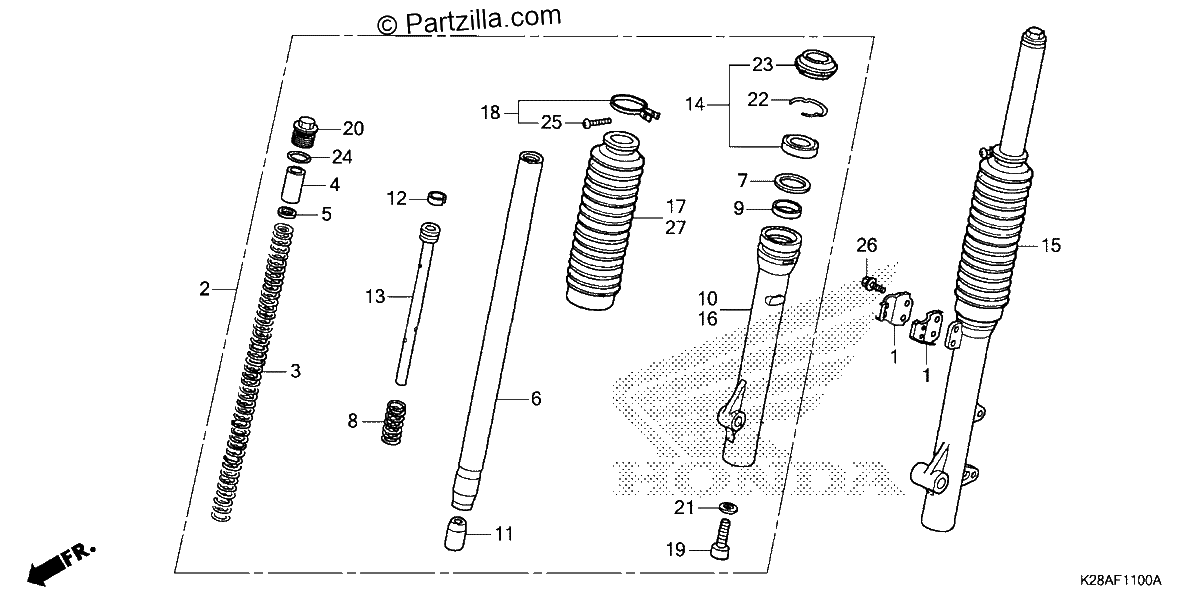 Diagrama de FRONT FORK