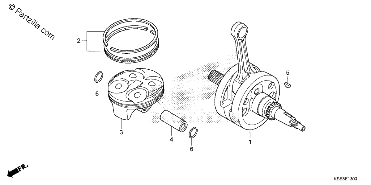 Diagrama de CRANKSHAFT PISTON